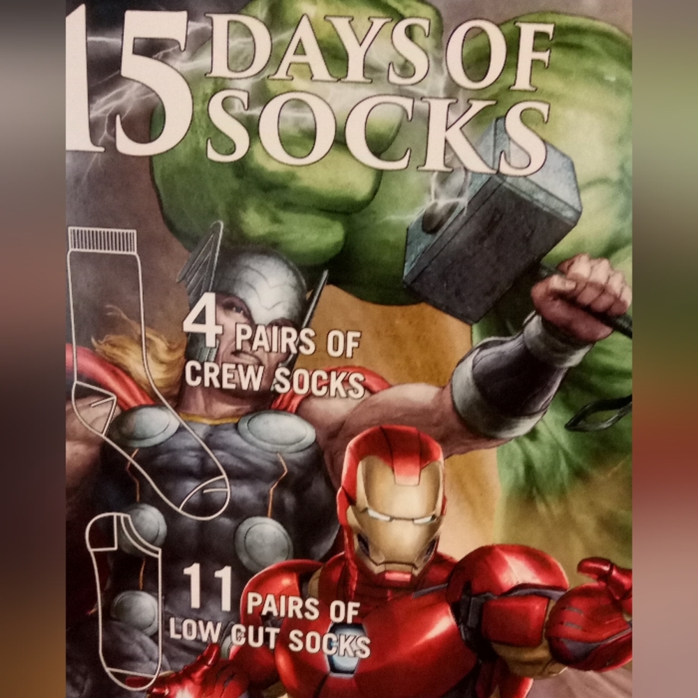 Marvel 15 days of socks set - Picture 3 of 3